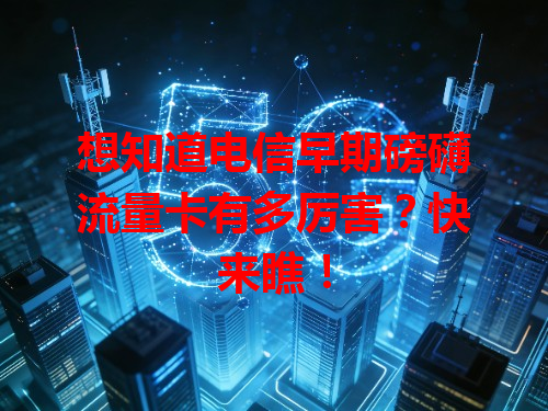 想知道电信早期磅礴流量卡有多厉害?快来瞧!