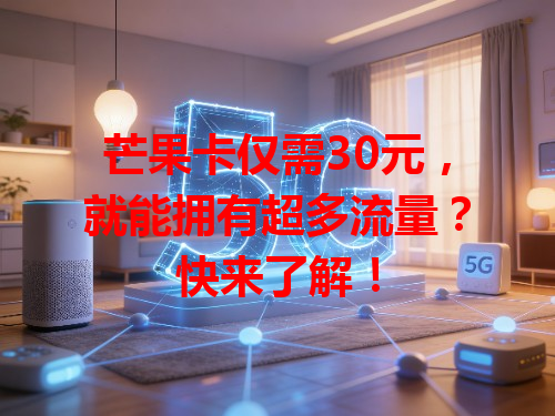 芒果卡仅需30元，就能拥有超多流量？快来了解！