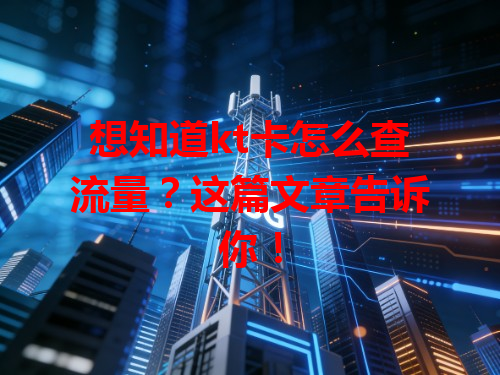 想知道kt卡怎么查流量？这篇文章告诉你！