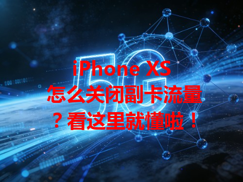 iPhone XS 怎么关闭副卡流量？看这里就懂啦！
