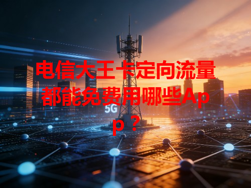 电信大王卡定向流量都能免费用哪些App？