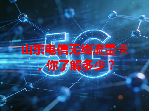 山东电信无线流量卡,你了解多少?