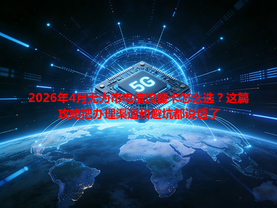2026年4月无为市电信流量卡怎么选？这篇攻略把办理渠道和避坑都说透了