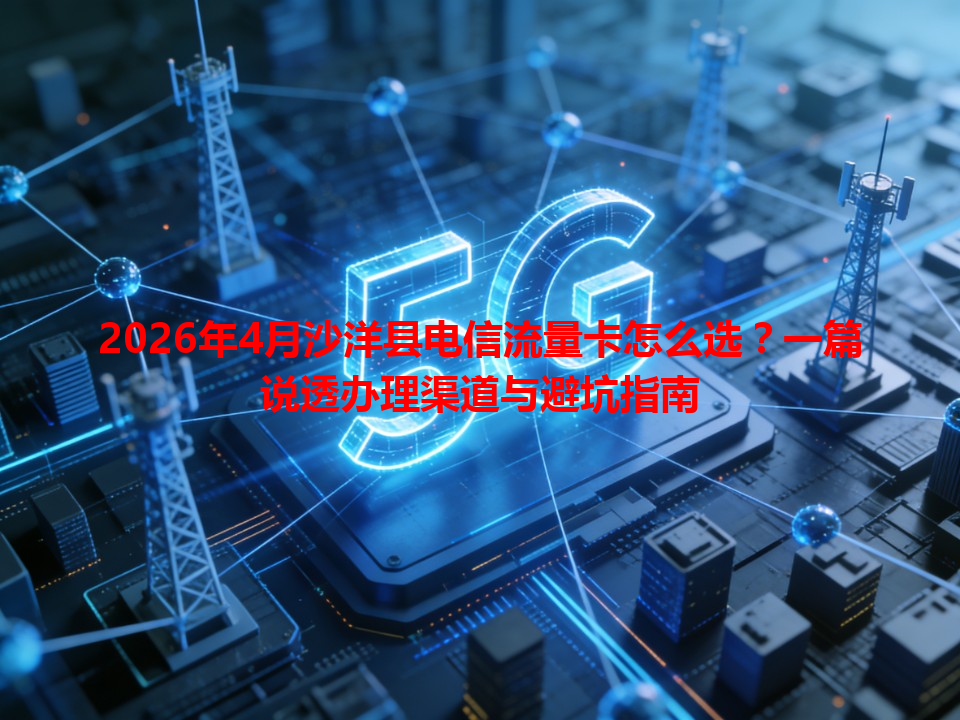 2026年4月沙洋县电信流量卡怎么选？一篇说透办理渠道与避坑指南