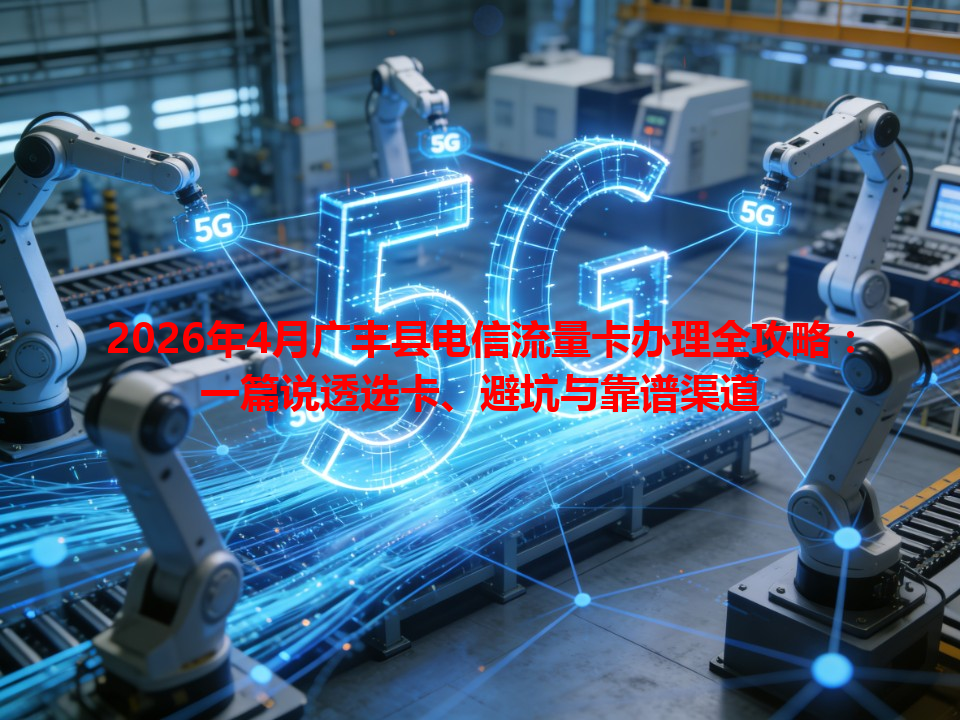 2026年4月广丰县电信流量卡办理全攻略：一篇说透选卡、避坑与靠谱渠道