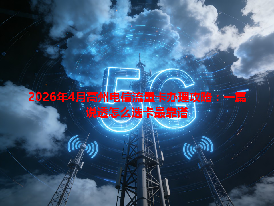 2026年4月高州电信流量卡办理攻略：一篇说透怎么选卡最靠谱