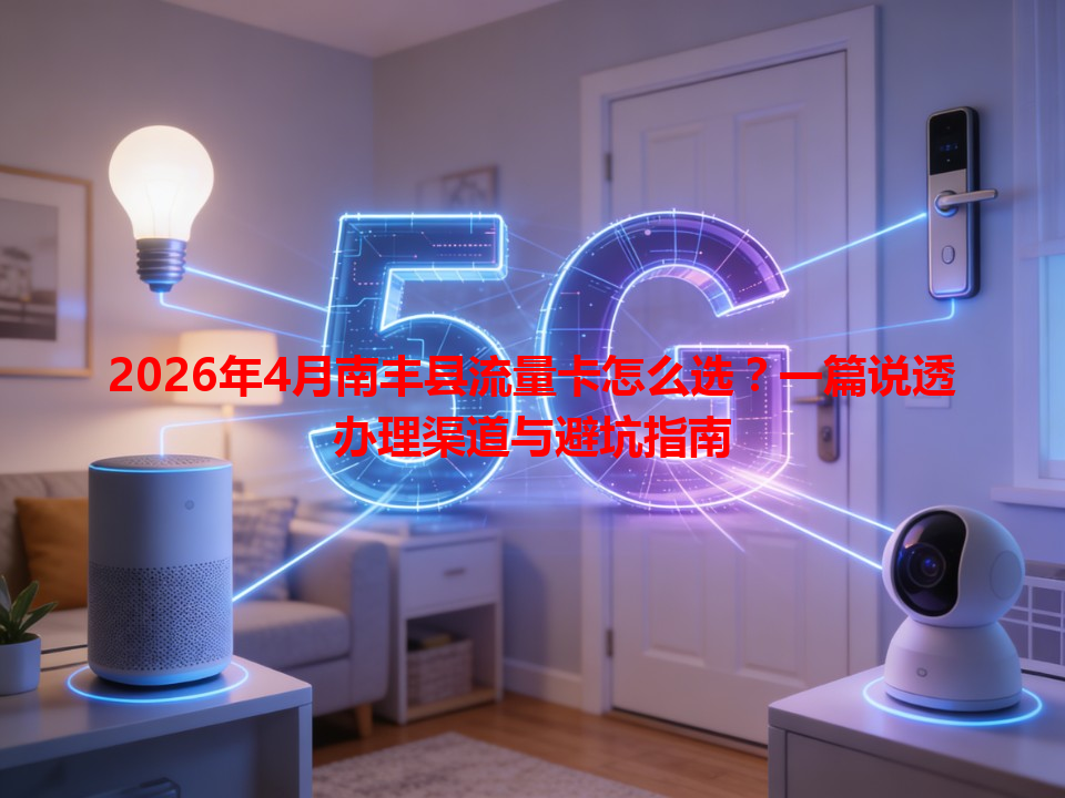 2026年4月南丰县流量卡怎么选？一篇说透办理渠道与避坑指南
