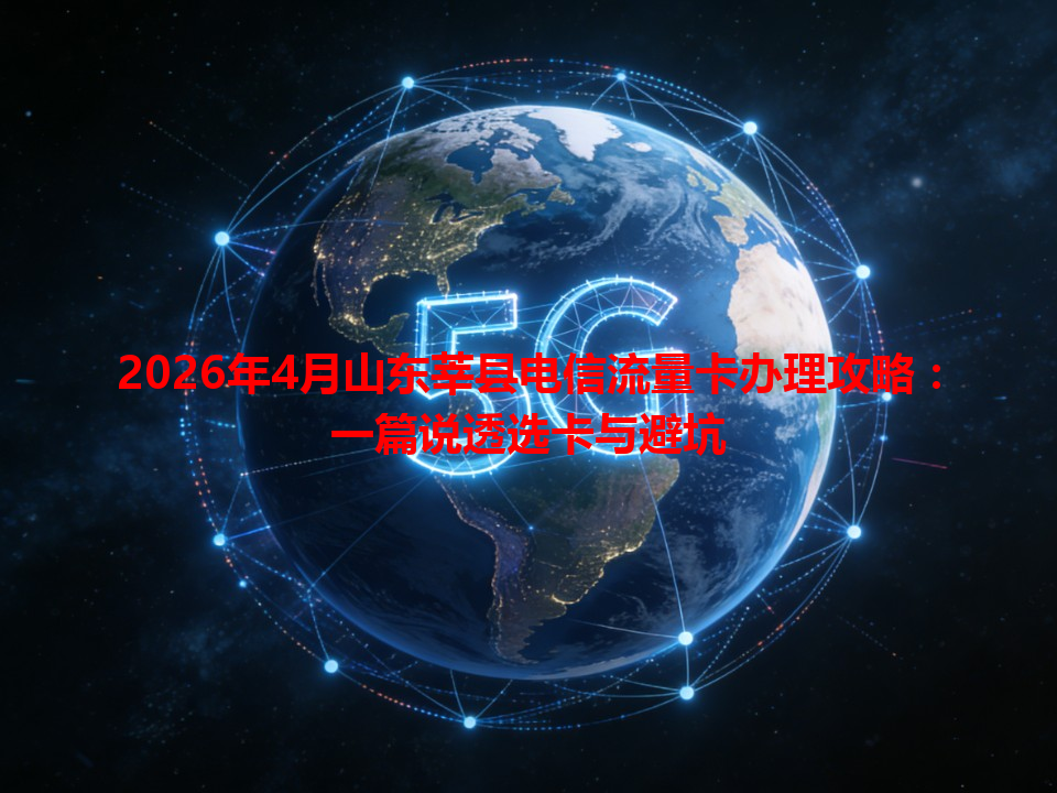 2026年4月山东莘县电信流量卡办理攻略：一篇说透选卡与避坑