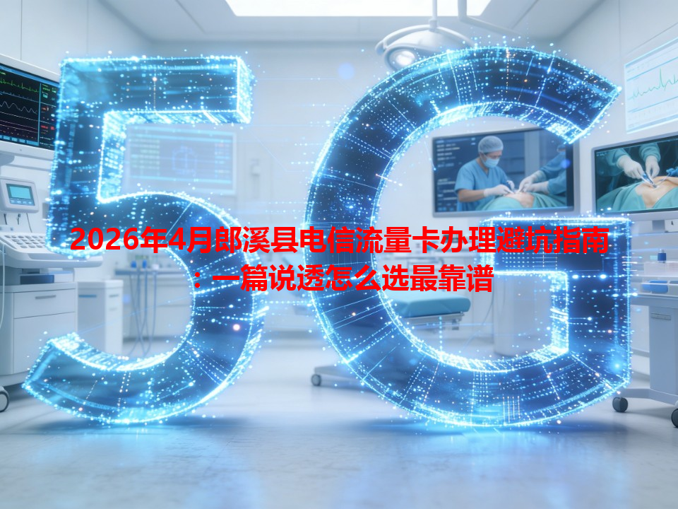 2026年4月郎溪县电信流量卡办理避坑指南：一篇说透怎么选最靠谱