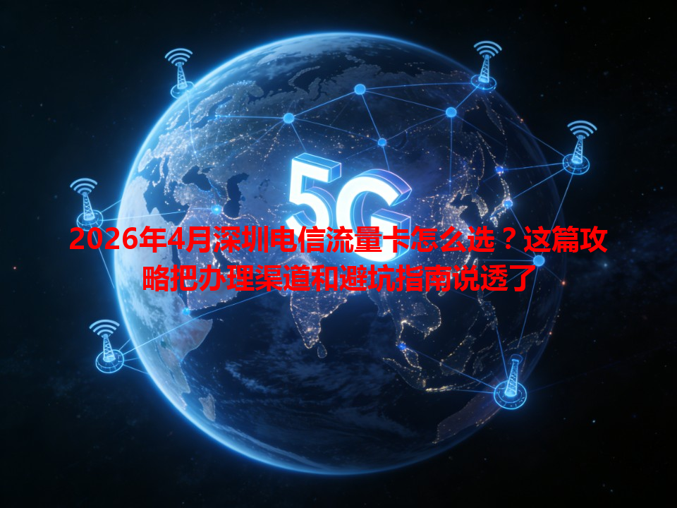 2026年4月深圳电信流量卡怎么选？这篇攻略把办理渠道和避坑指南说透了