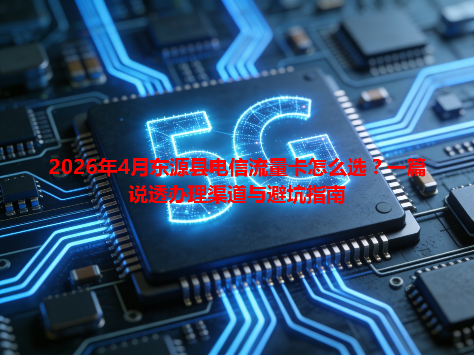 2026年4月东源县电信流量卡怎么选？一篇说透办理渠道与避坑指南