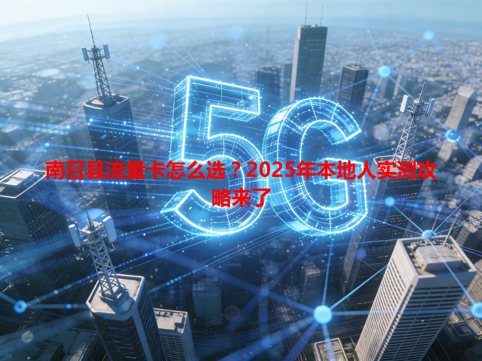 南召县流量卡怎么选？2025年本地人实测攻略来了