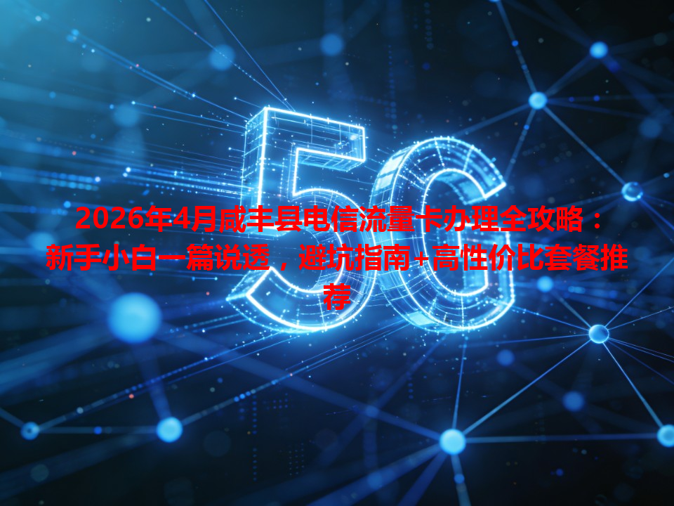 2026年4月咸丰县电信流量卡办理全攻略：新手小白一篇说透，避坑指南+高性价比套餐推荐
