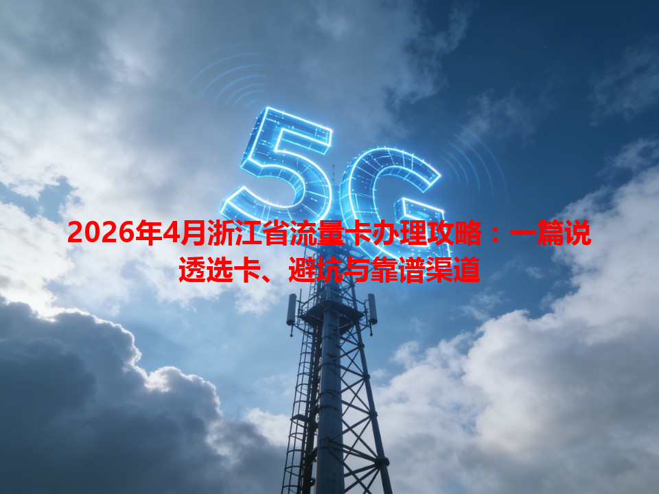 2026年4月浙江省流量卡办理攻略：一篇说透选卡、避坑与靠谱渠道