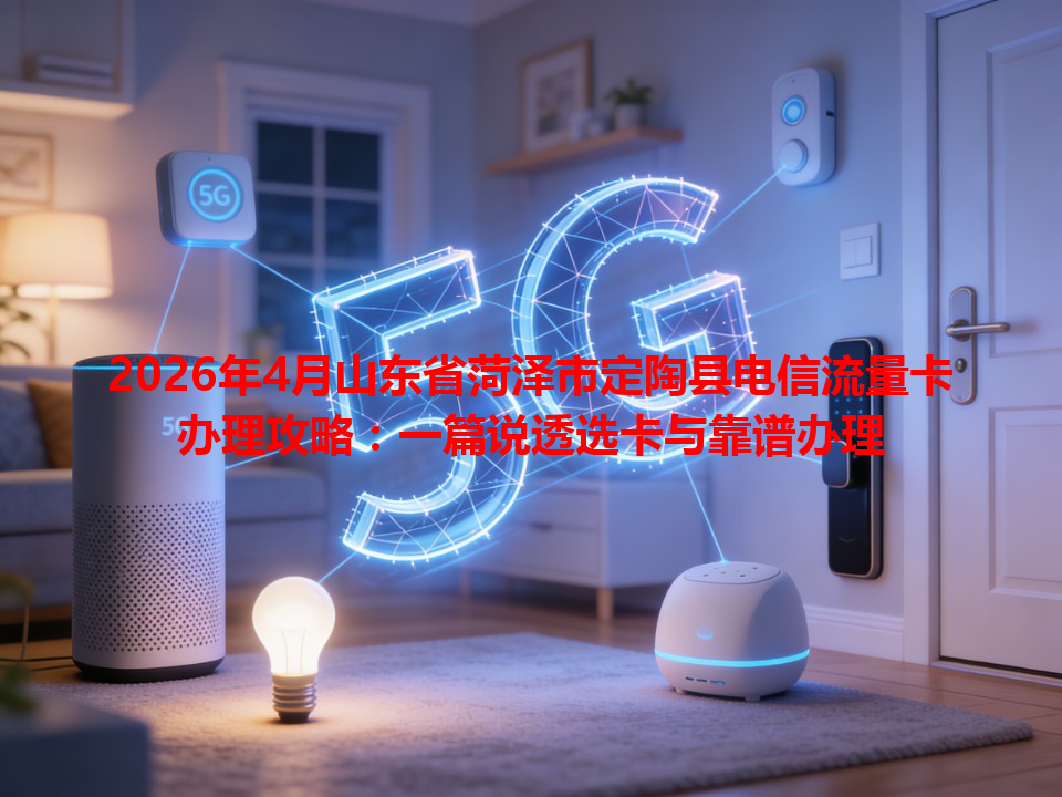 2026年4月山东省菏泽市定陶县电信流量卡办理攻略：一篇说透选卡与靠谱办理