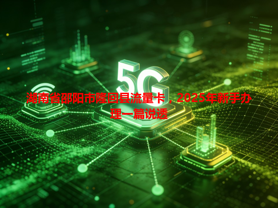 湖南省邵阳市隆回县流量卡，2025年新手办理一篇说透