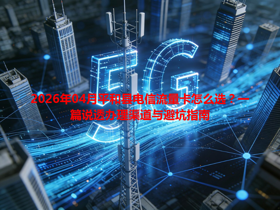 2026年04月平和县电信流量卡怎么选？一篇说透办理渠道与避坑指南