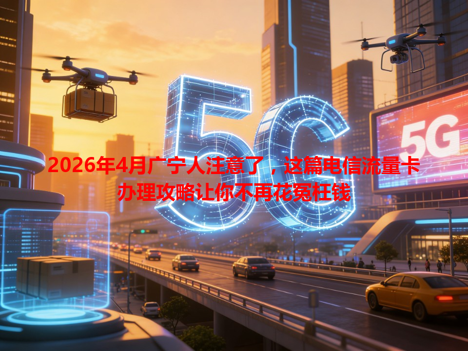 2026年4月广宁人注意了，这篇电信流量卡办理攻略让你不再花冤枉钱