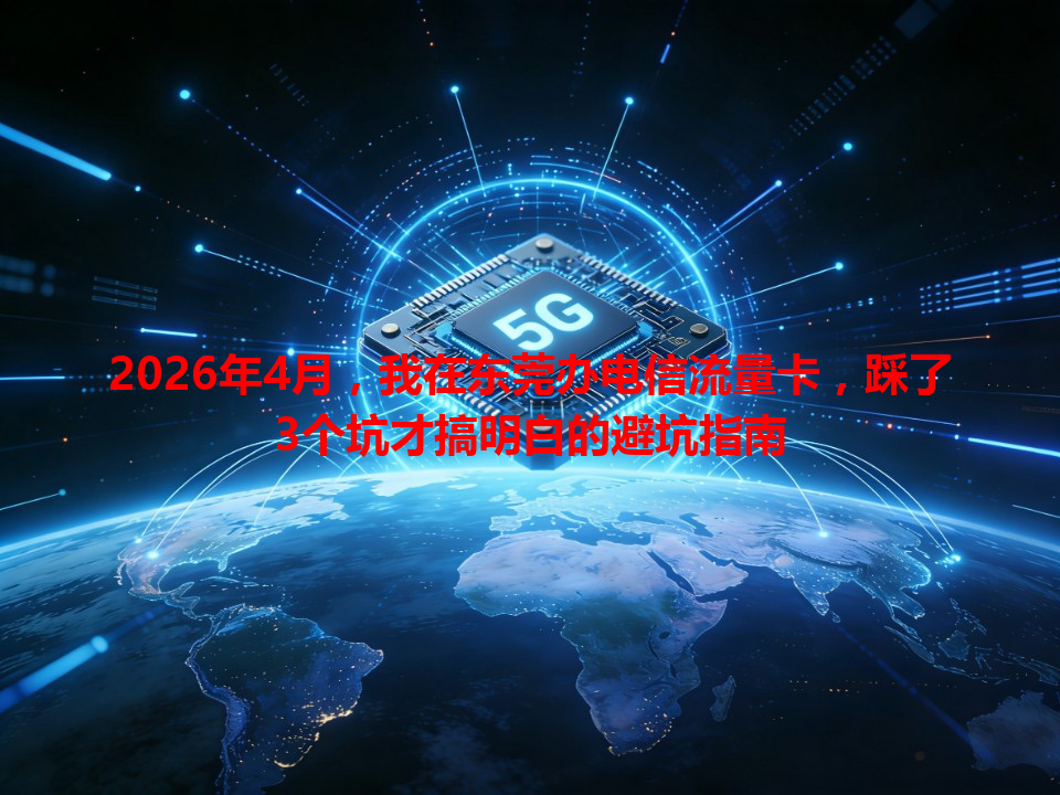 2026年4月，我在东莞办电信流量卡，踩了3个坑才搞明白的避坑指南