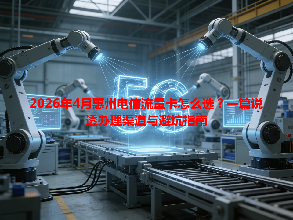 2026年4月惠州电信流量卡怎么选？一篇说透办理渠道与避坑指南