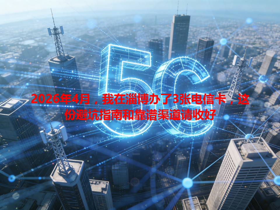 2026年4月，我在淄博办了3张电信卡，这份避坑指南和靠谱渠道请收好