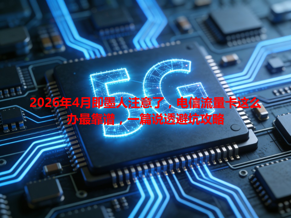 2026年4月即墨人注意了，电信流量卡这么办最靠谱，一篇说透避坑攻略