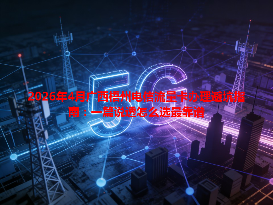 2026年4月广西梧州电信流量卡办理避坑指南：一篇说透怎么选最靠谱