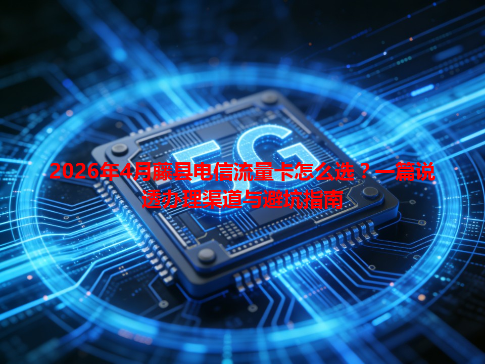 2026年4月藤县电信流量卡怎么选？一篇说透办理渠道与避坑指南