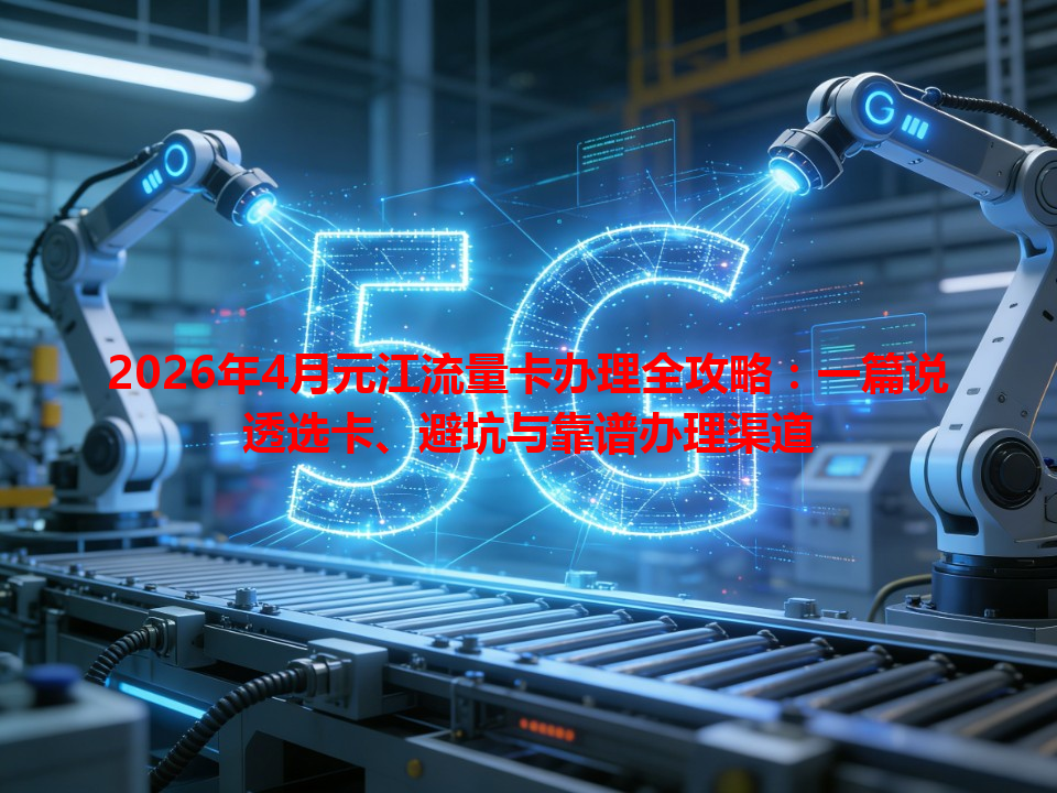 2026年4月元江流量卡办理全攻略：一篇说透选卡、避坑与靠谱办理渠道