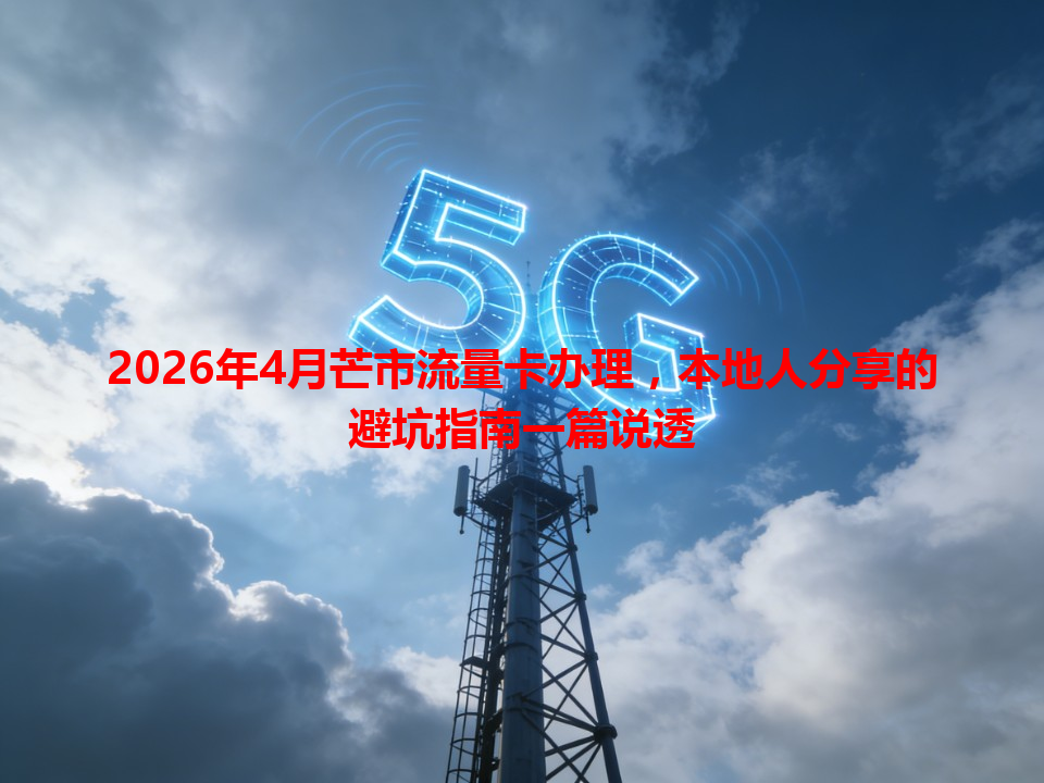 2026年4月芒市流量卡办理，本地人分享的避坑指南一篇说透