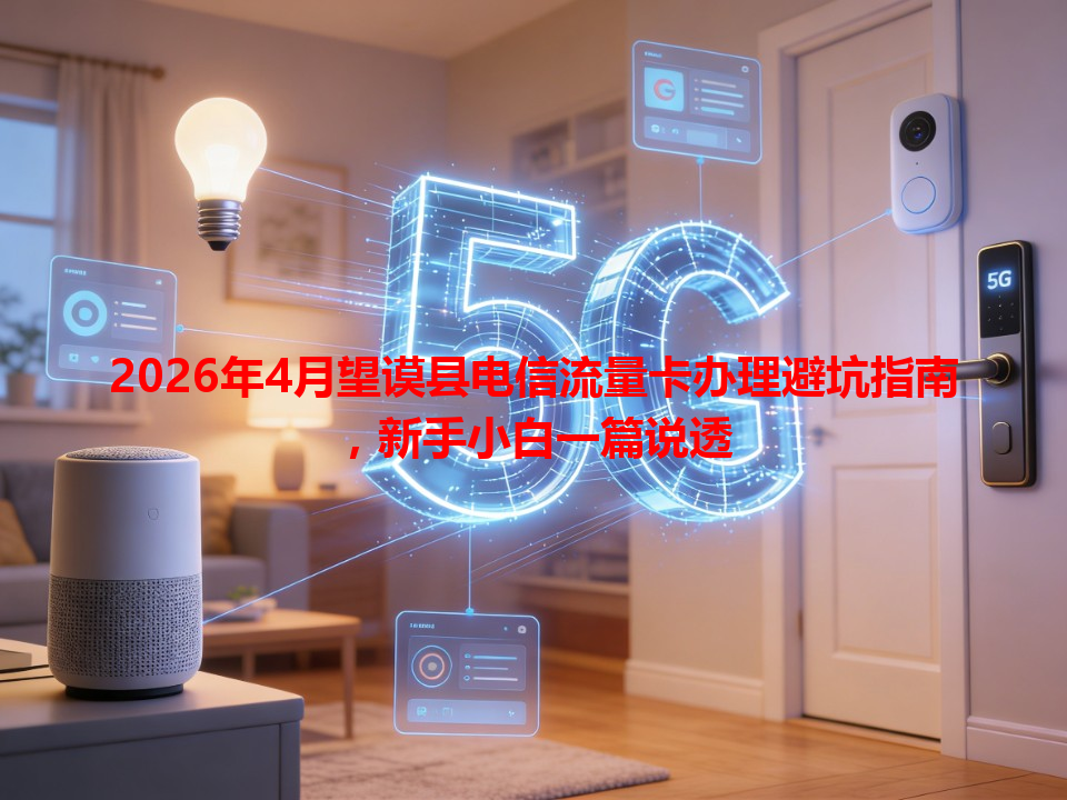 2026年4月望谟县电信流量卡办理避坑指南，新手小白一篇说透