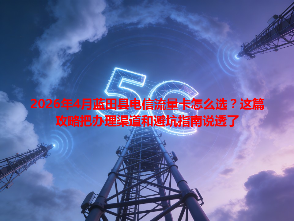 2026年4月蓝田县电信流量卡怎么选？这篇攻略把办理渠道和避坑指南说透了