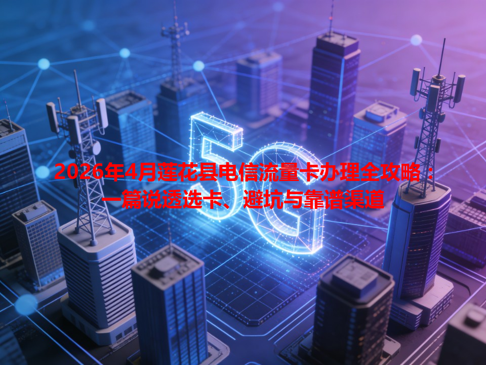 2026年4月莲花县电信流量卡办理全攻略：一篇说透选卡、避坑与靠谱渠道
