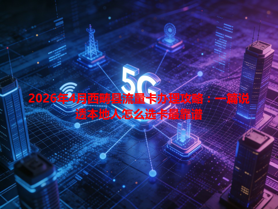 2026年4月西畴县流量卡办理攻略：一篇说透本地人怎么选卡最靠谱