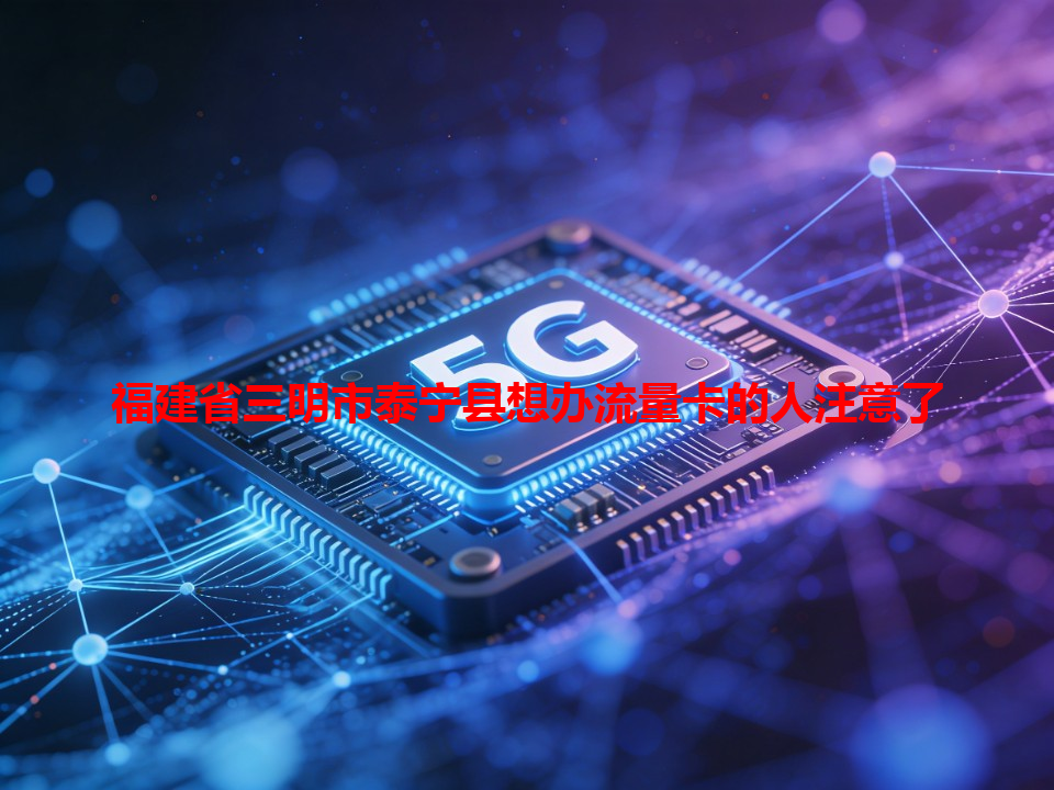福建省三明市泰宁县想办流量卡的人注意了