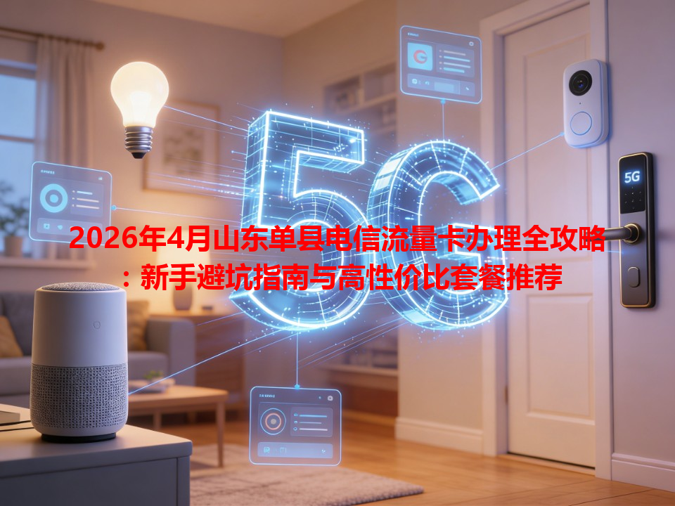 2026年4月山东单县电信流量卡办理全攻略：新手避坑指南与高性价比套餐推荐