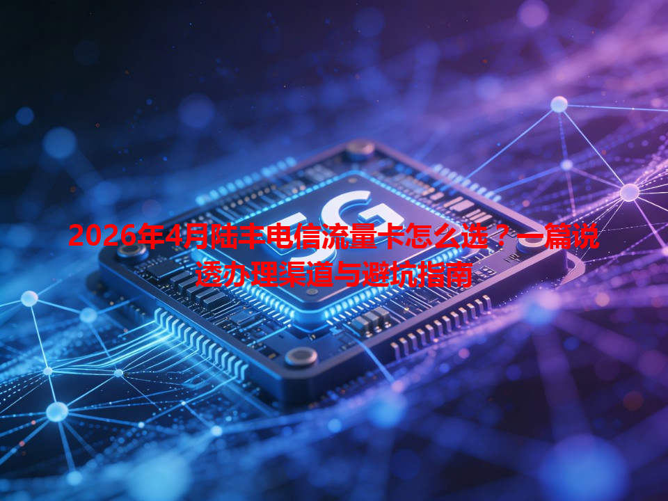 2026年4月陆丰电信流量卡怎么选？一篇说透办理渠道与避坑指南