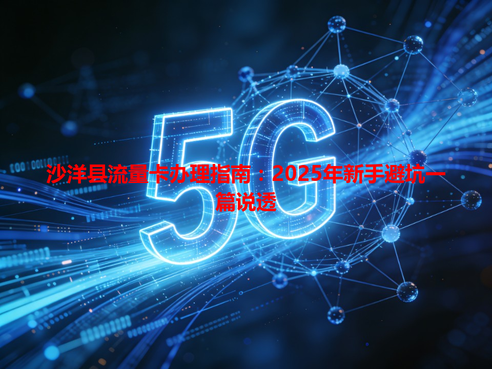 沙洋县流量卡办理指南：2025年新手避坑一篇说透