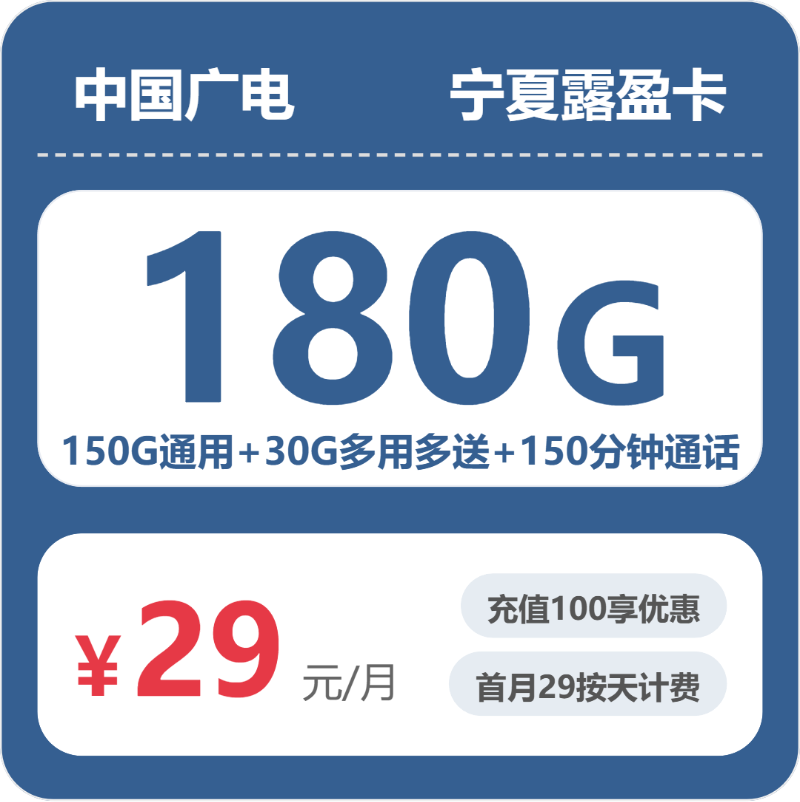 广电宁夏露盈卡-套餐详情+办理技巧