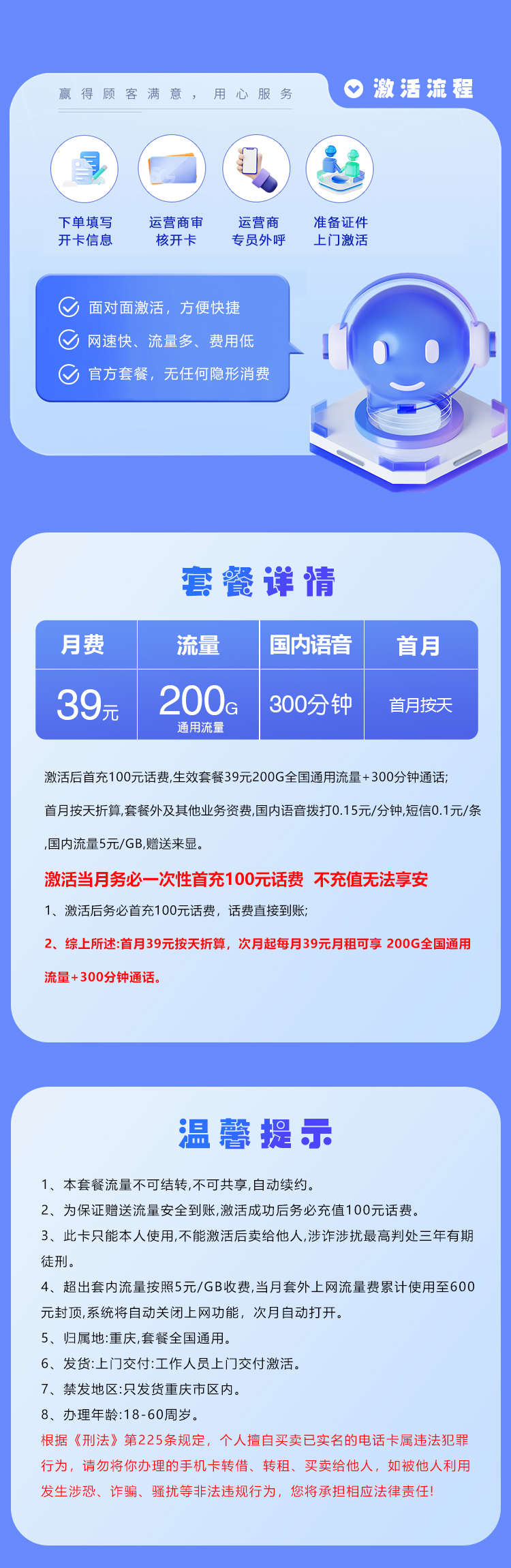 联通重庆卡⑤详情