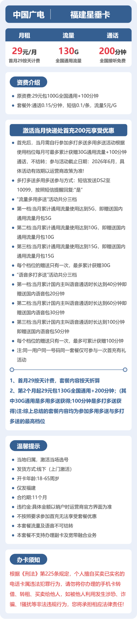 广电福建星垂卡详情