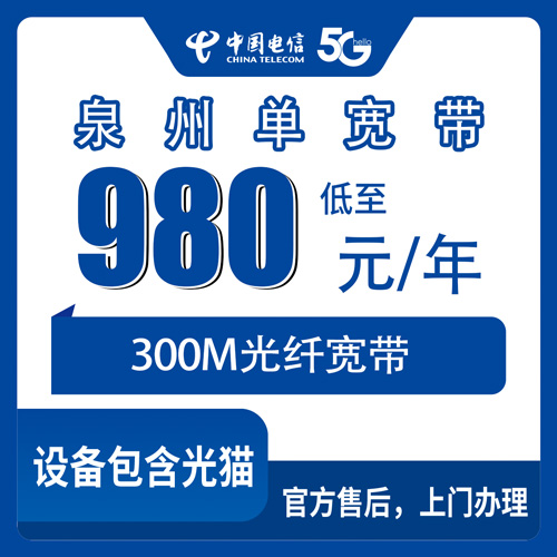 2026年10月22日福建省泉州泉港区电信宽带怎么选？980包年300M单宽带实测分享