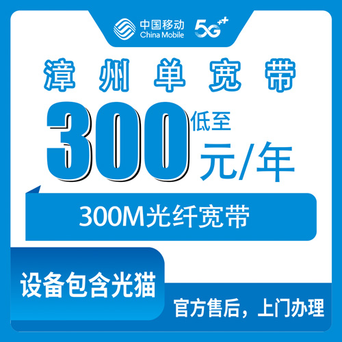 2026年10月30日福建省漳州长泰区移动单宽带怎么装？300M包年资费、覆盖范围和上门流程记录