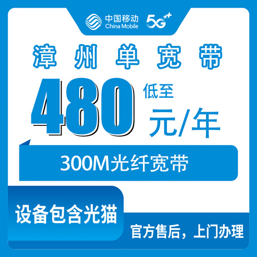 2026年10月30日福建省漳州龙海区移动单宽带480元包年300M实测，全区乡镇街道可上门安装